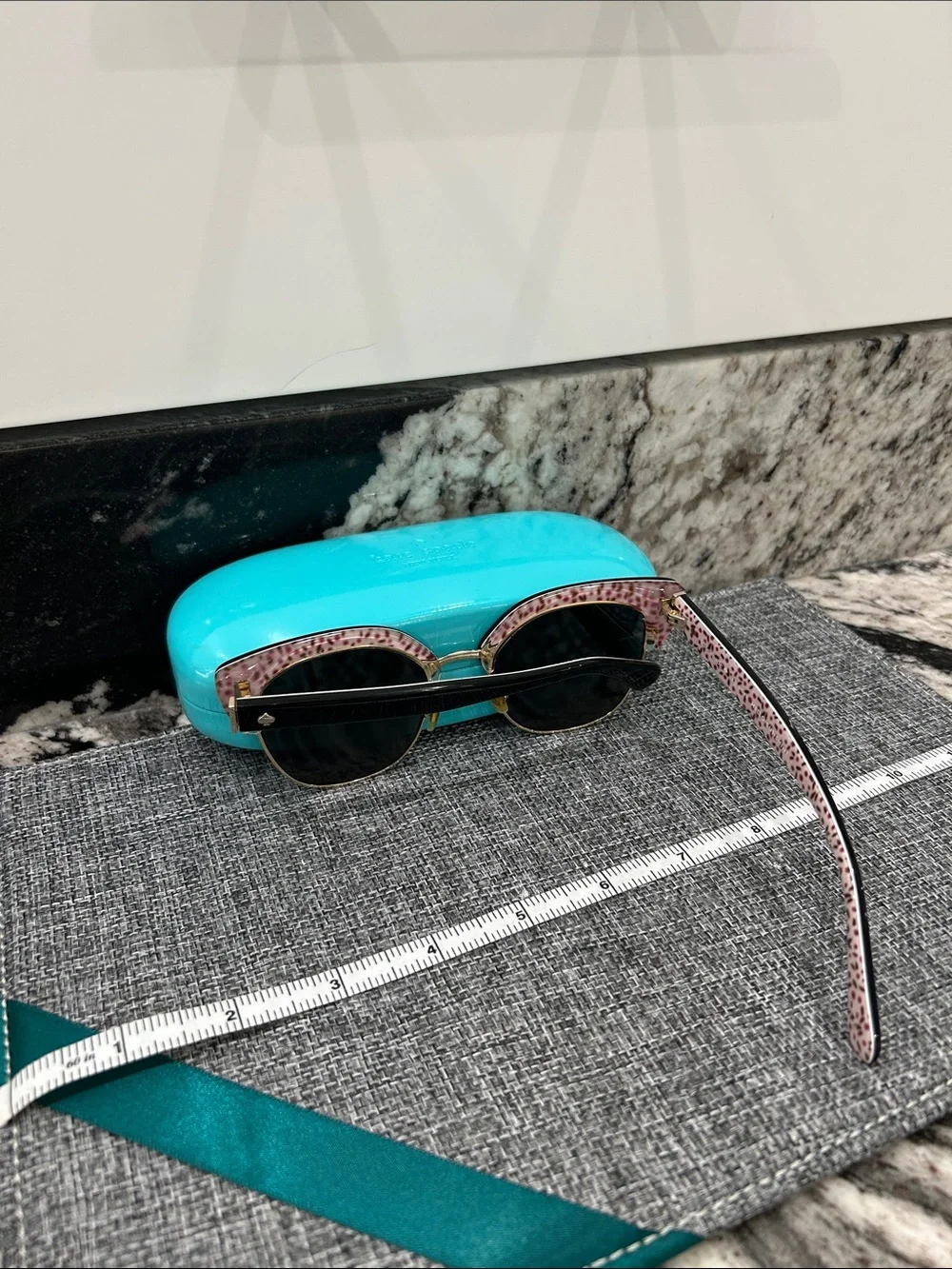 kate spade Black and Gold Cat-Eye Sunglasses